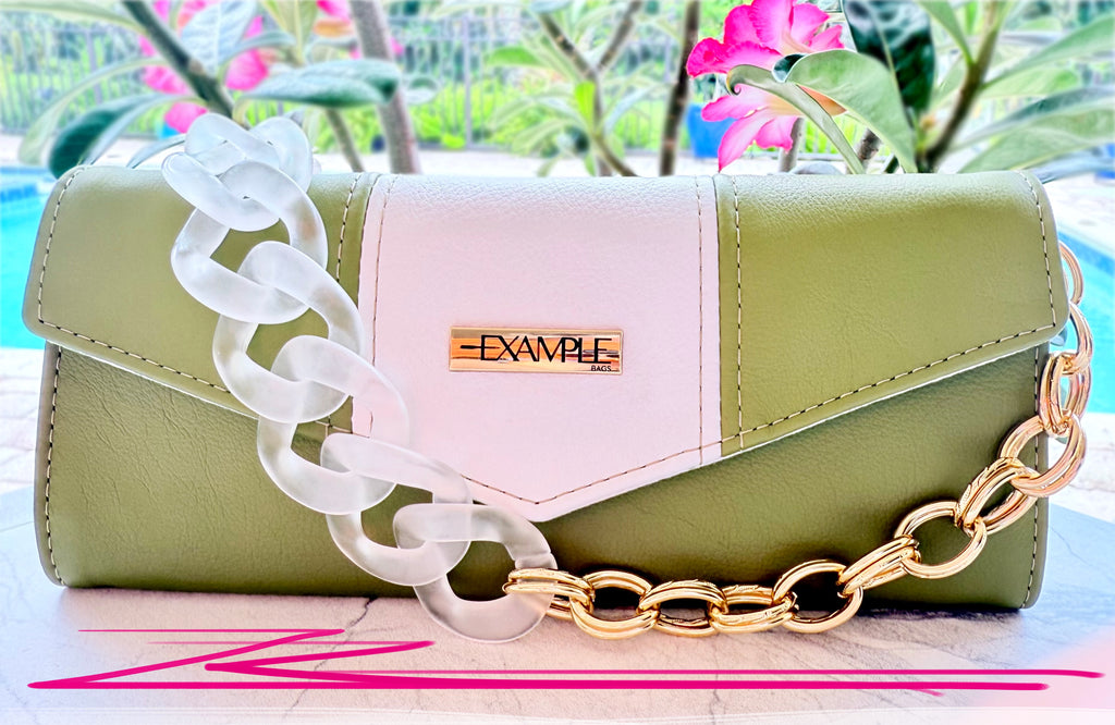 Diamond Lifter Long Wallet with acrylic and metal strap